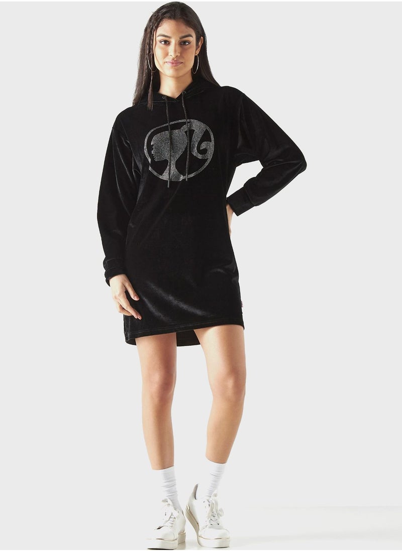 SP Characters - Barbie Embroidered Hooded Dress - Image 1