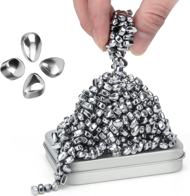 DYRDM 300+ Original Ferrite Putty Silver, Sensory Stones Desk Toys, Fidget Toy Stress Relief for Office, Ferrite Stones Stocking Stuffers Fidget Gift for Adults & Teens 14+ - Image 1