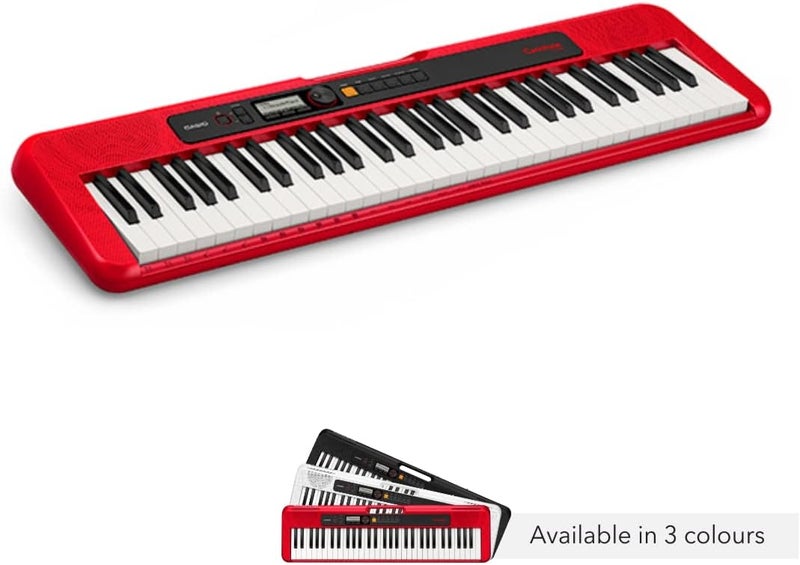 CASIO tone Keyboards,Red Color,Beginner,400 Tones 77 Rhythms 61 keys CT-S200RDC2 - Image 4