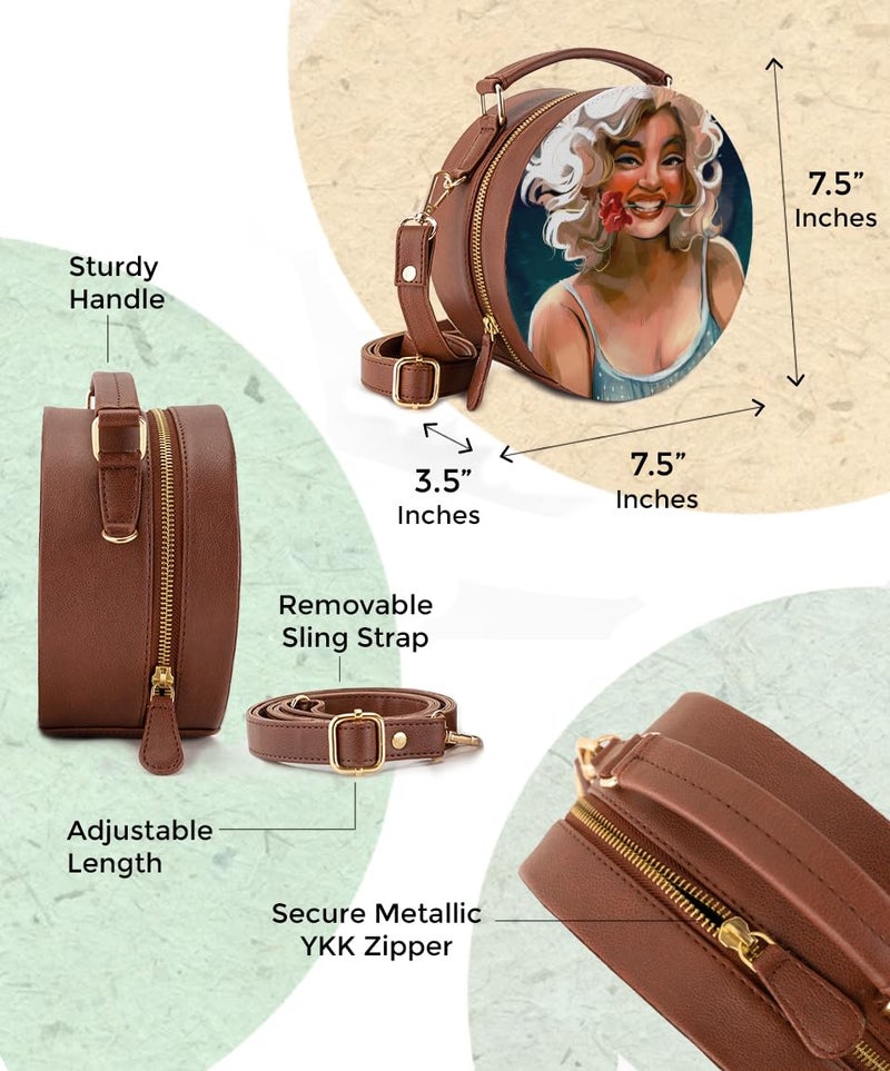 Kalankit Sling Bag for Women | Vegan Leather Crossbody Handbag | Compact Daily Purse with Adjustable Strap | Stylish Women’s Handbags | Valentine Gift for Women | The Blonde - Image 2