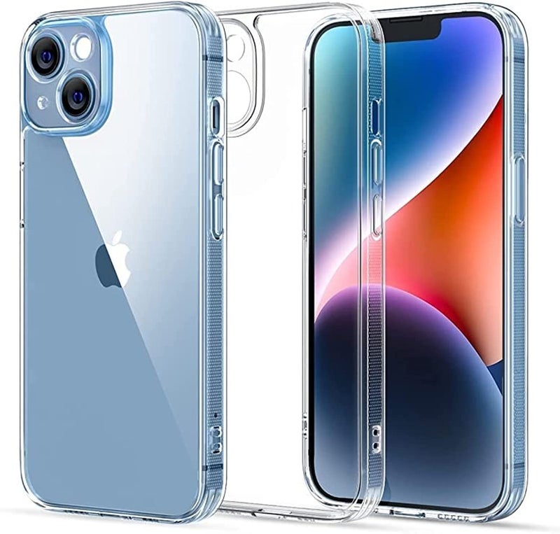 iPhone 14 Plus Crystal Clear Case AntiYellowing with Hard Back AntiSlippery Explosion Proof Drop Shockproof Protection Full Edge Lens Coverage Ultra Thin Case iPhone 14 Plus