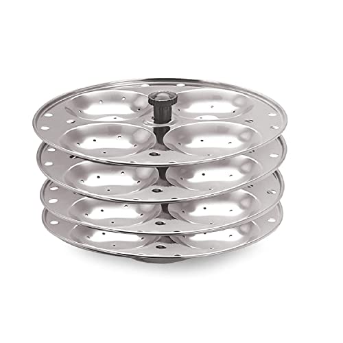 Dynore Stainless steel Idli stand/Idli maker 4x4 plates (16 Idli) - Image 1