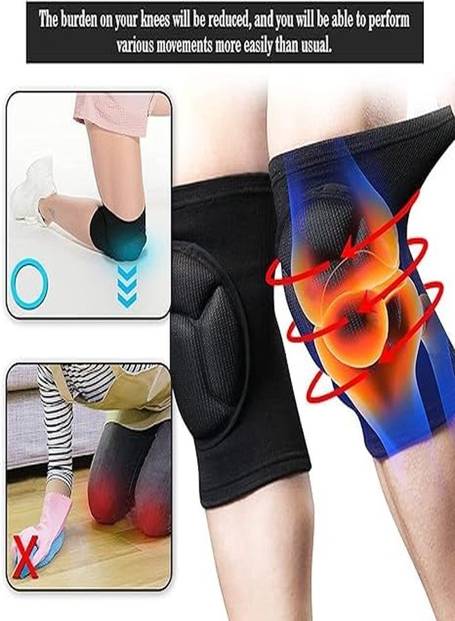 TAMADAA HR MALL Knee caps for women men Anti-Collision Cushion Knee pain Pad Supports Safety Guard Protector Running,Walking, Dancing, Gym (Black) (1 Pair) - Image 2