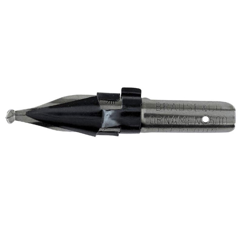 Brause - Ref 50025B - Ornament 2.5 mm Nibs (Pack of 50) - Metallic with Round Point, Solid Metal Construction - Suitable for Titling & Ornamentation - Palette Nib, Ornamental Nib - Image 5