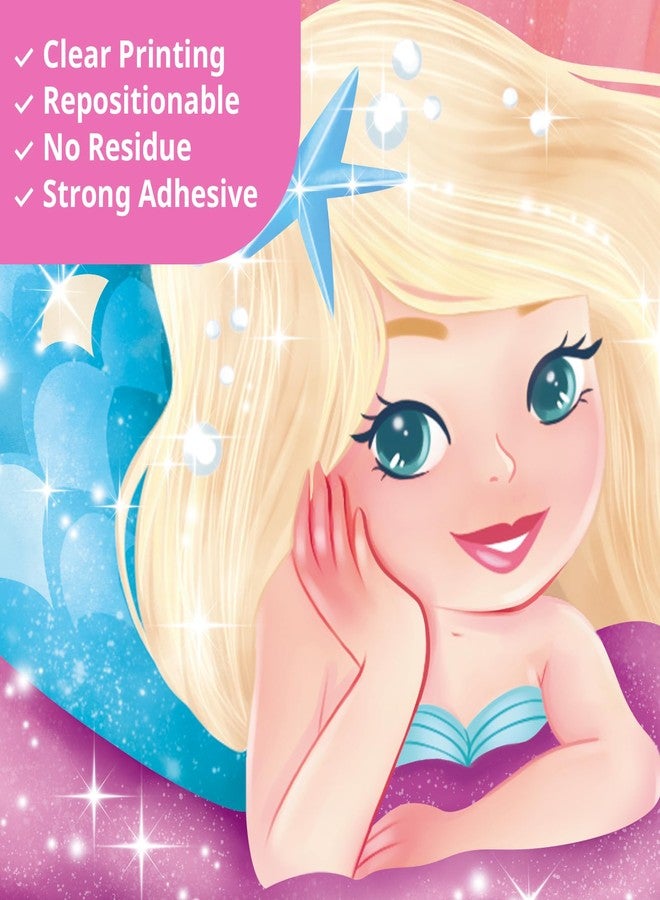 ديكو وال ملصقات حائط حورية البحر من ديكو وول SG2-2511، أميرة البحر اللطيفة، قابلة للإزالة واللصق، مناسبة لغرف البنات أو الحضانة أو غرفة اللعب أو ديكور المنزل - Image 5