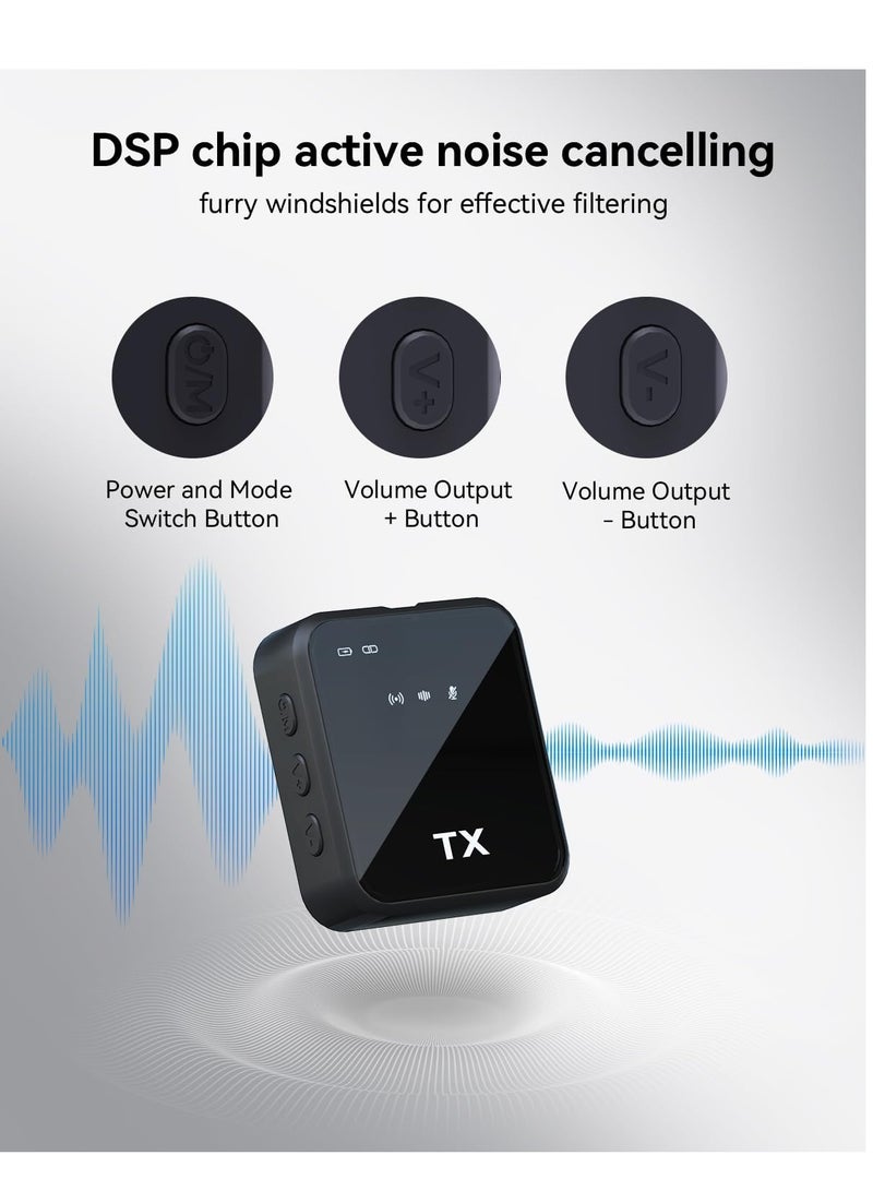 GUDOO 3 in 1 Wireless Lavalier Microphone, TikTok Live Mobile Video Recording 2.4G Noise Reduction Mini Microphone for Live Video, Recording Vlog, Interview, Online Classroom - Image 2