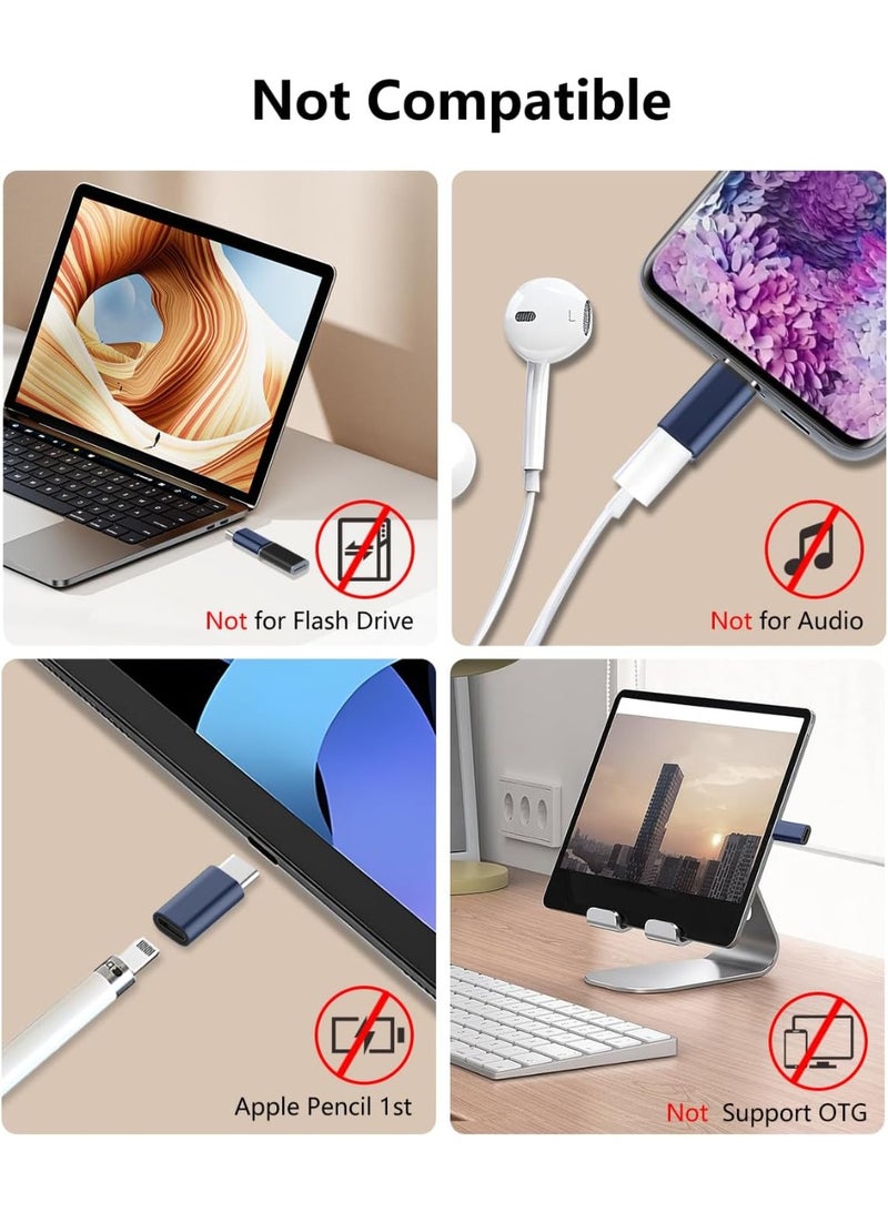 USB C to Lightning Adapter PD Fast Charge USB C Female to Lightning Male Type-C Cable to Lightning Converter -Black - Image 5