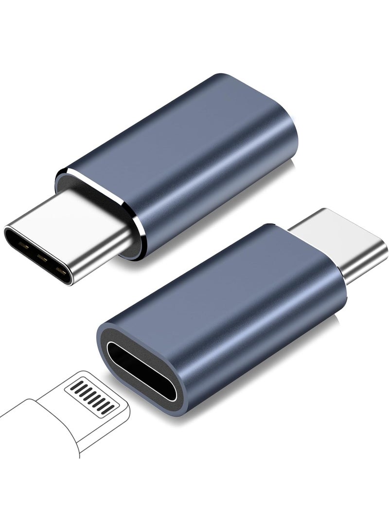 USB C to Lightning Adapter PD Fast Charge USB C Female to Lightning Male Type-C Cable to Lightning Converter -Black - Image 1