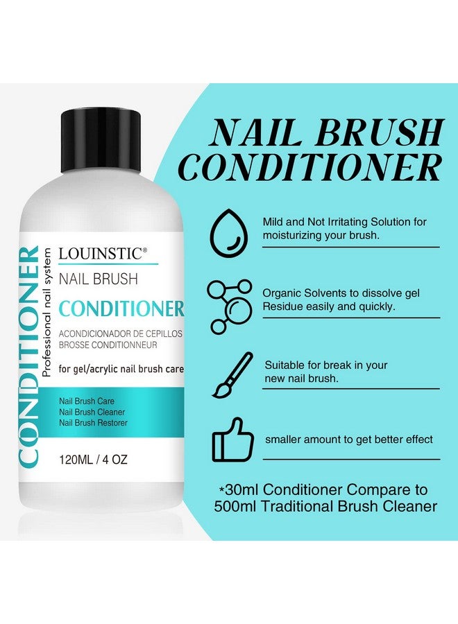 LOUINSTIC Acrylic Nail Brush Cleaner Quickly Clean Gelacrylic Nail Brushes Paint Brushes Airbrushes Art Tools Nail Brush Cleaner Conditioner Preserver And Restorer 4 Oz - Image 4