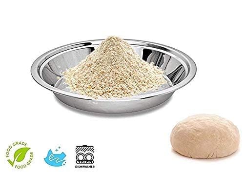 DEV INDUSTRIES Stainless Steel Hammered Parat for Dough Flour Kneading Atta Kitchen 35.5 CM- 14.2 X 2.4 Inch- 530 Gram, Pack of 2 - Image 3