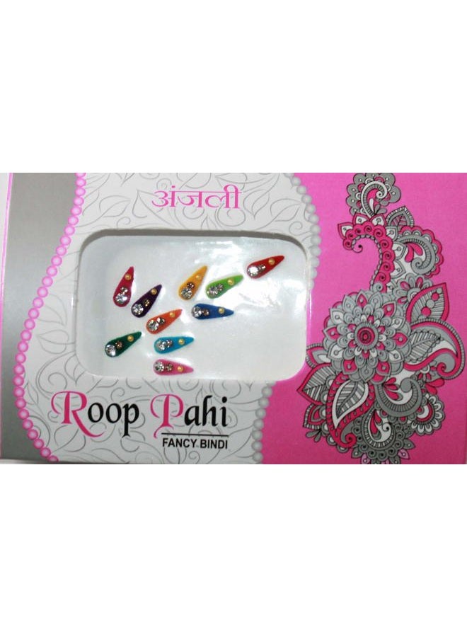 IS4A 10 Pack Bindi for Women, Bindi Jewelry Forehead, Indian Bindi, Bindi Face Jewels Multicolored Face Bindi Stickers - Image 5