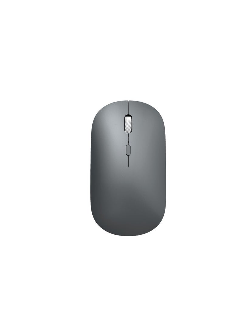 Bluetooth Wireless Mouse Portable Desktop Computer Notebook Universal Suitable For Office Travel（Grey） - Image 1
