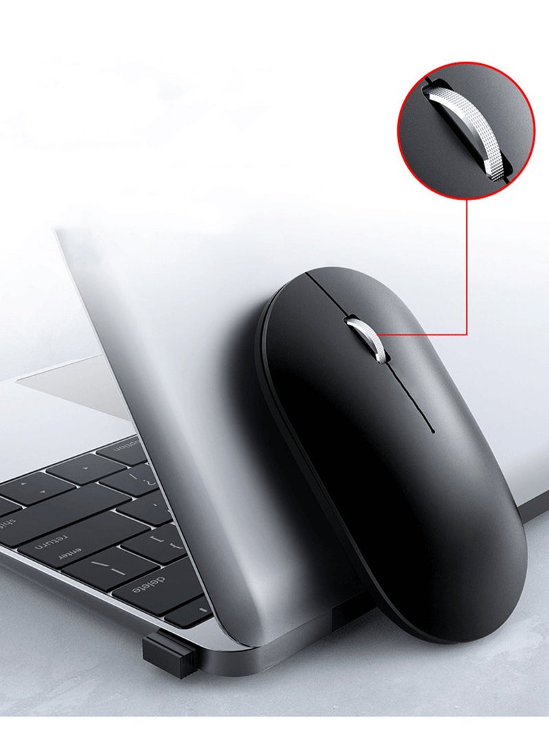 Bluetooth Wireless Mouse Portable Desktop Computer Notebook Universal Suitable For Office Travel（Grey） - Image 3