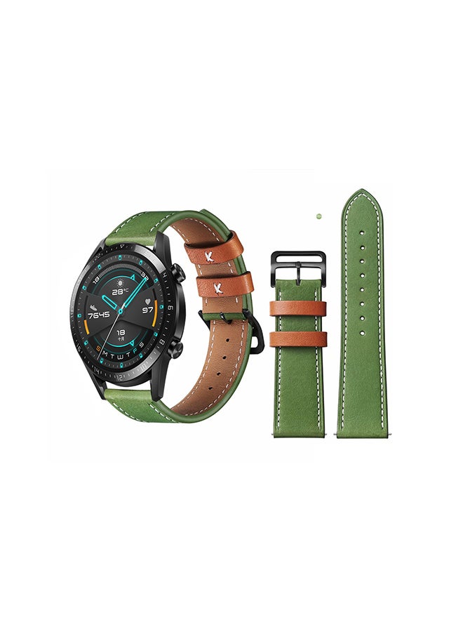 Perfii Stylish Replacement Band For Huawei Watch GT/GT 2 46mm Forest Green
