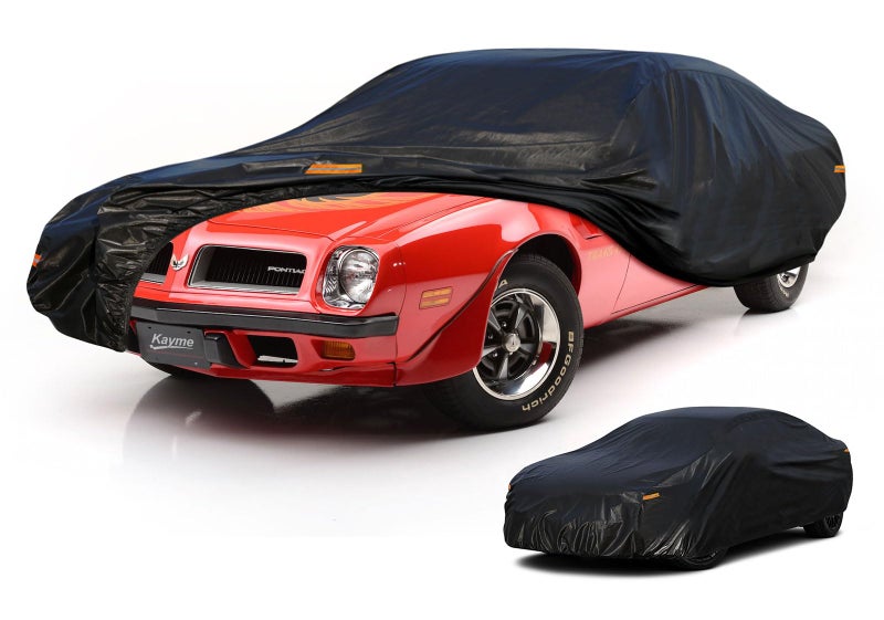 Kayme 7 Layers Car Cover Waterproof All Weather Universal Fit for Pontiac Firebird Trans AM Dodge Challenger Ford Thunderbird Outdoor Full Cover Rain Sun Protection 194208 inch