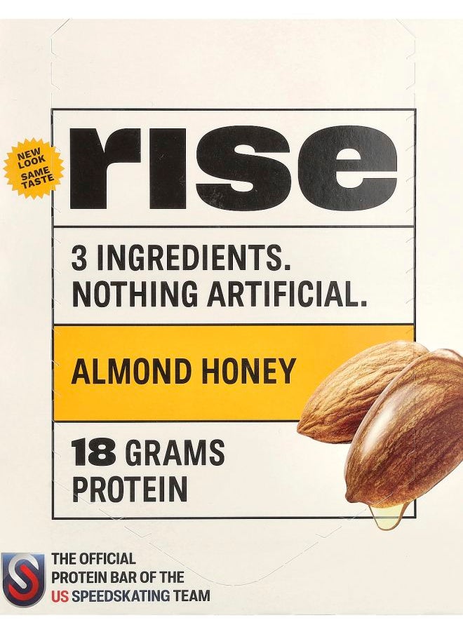 Rise bar Protein Bar Almond Honey 12 Bars 2.1 oz (60 g) Each 