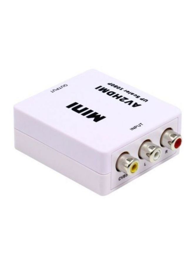 محول صغير من منفذ HDMI إلى منفذ AV أبيض - Image 2