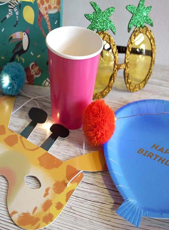 Talking Tables 25 x Balloon Shaped Paper Plates for Kids Birthday Parties in Red, Green, Orange, Yellow, and Blue 9' x 7' - Image 5