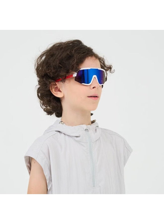 Lovecraft Kids Cycling Sunglasses White Frame Colorful Lens Teenager Sports Outdoor Sun Protection Windproof Sunglasses - Image 2
