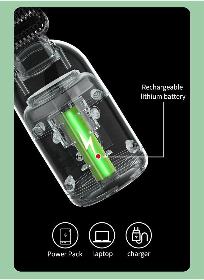Mini Vacuum Cleaner, 3 Suction Head Vacuum Cleaner with Transparent Dust Box, for Cleaning Narrow Spaces Car Keyboard Home and Office