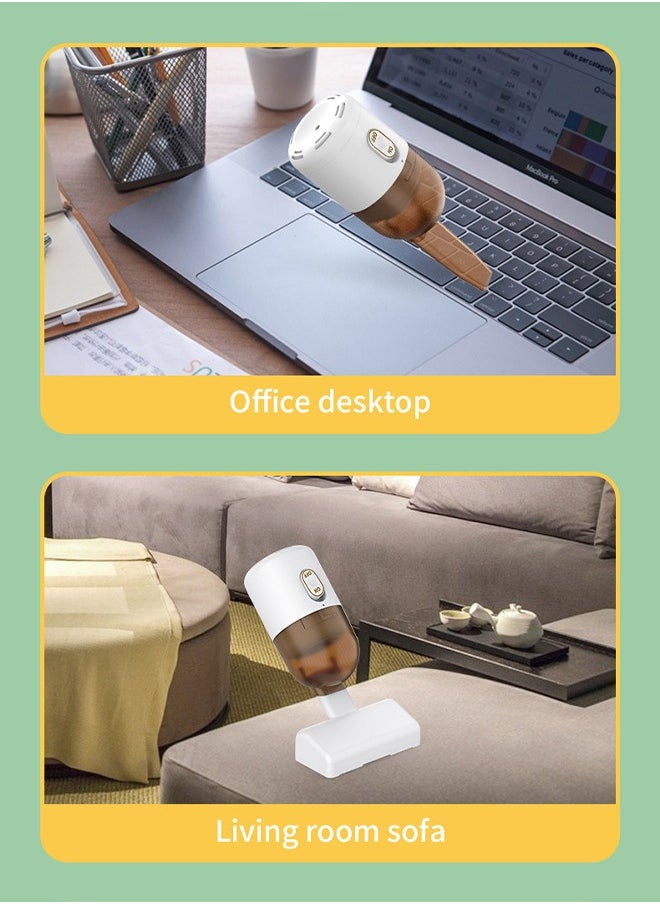 Mini Vacuum Cleaner, 3 Suction Head Vacuum Cleaner with Transparent Dust Box, for Cleaning Narrow Spaces Car Keyboard Home and Office