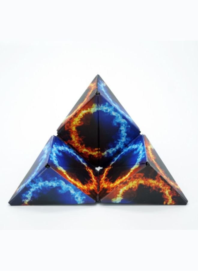 صندوق تغيير الشكل، مكعب فidget مع 36 مغناطيس نادر - مكعب سحري ثلاثي الأبعاد استثنائي - لعبة مكعب مغناطيسي تتحول إلى أكثر من 70 شكل، تصميم متعدد الألوان - Image 2