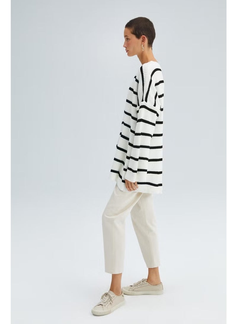 Touche Striped Oversize Knit Tunic - Image 3