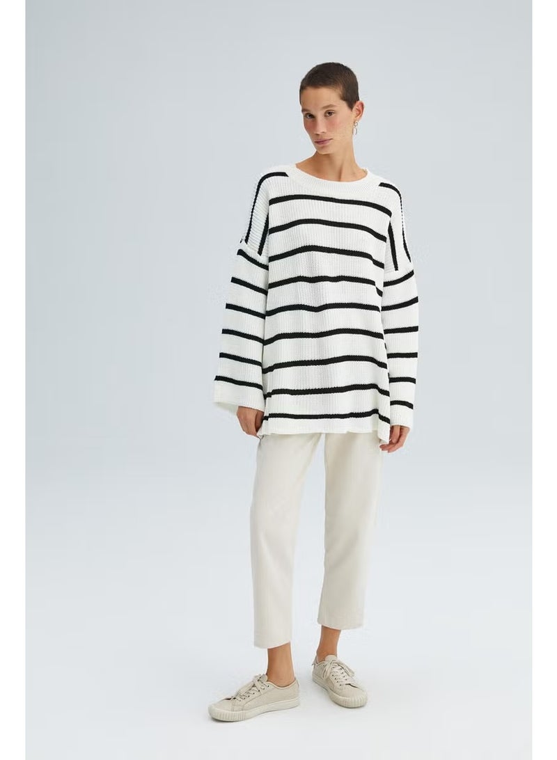 Touche Striped Oversize Knit Tunic - Image 2