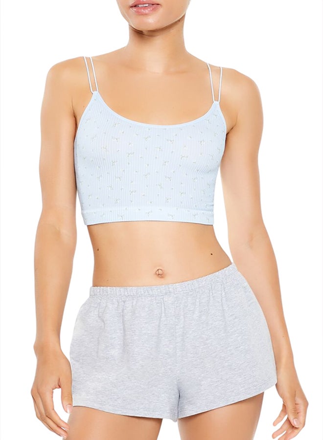 FOREVER 21 Seamless Floral Longline Bralette - Image 1