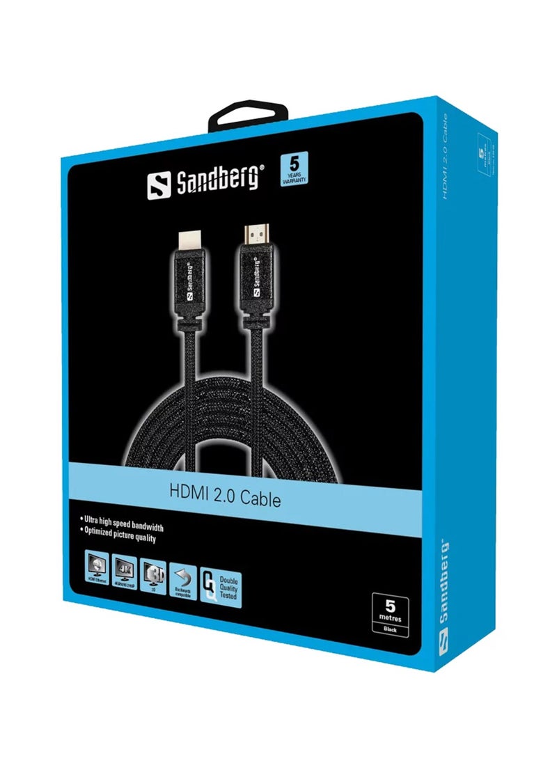 Sandberg - HDMI 2.0 19M-19M,  5m Cables - Image 1