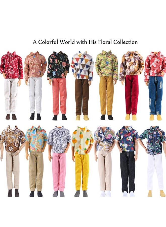 E-TING 3 Sets Leather Jacket Casual Wear T-Shirt Pants Pack Summer Shorts with 3 Pairs of Shoes for 12-inch Boy Doll（Random Pick） - Image 3