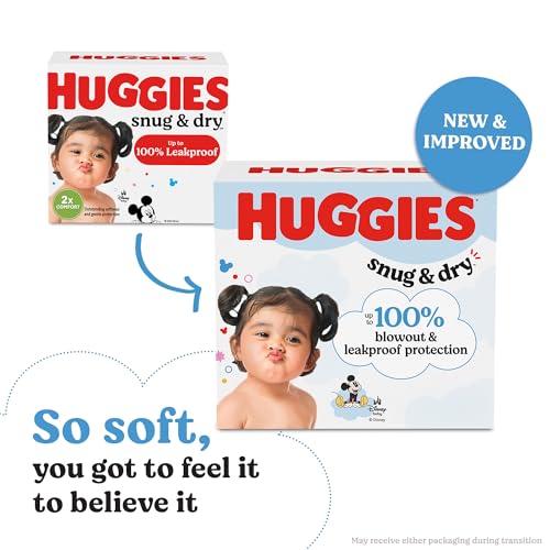 Huggies Size 3 Diapers, Snug & Dry Baby Diapers, Size 3 (16-28 lbs), 168 Count, Packaging May Vary - Image 2