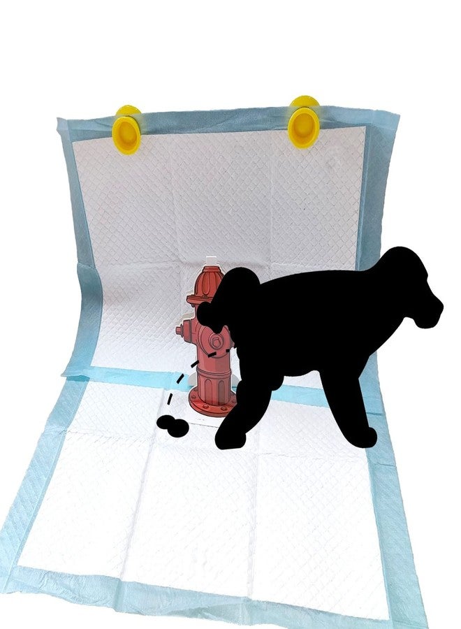 إستنك مجموعة أدوات تدريب الكلاب على استخدام فوط التبول، عبوة من 10 قطع، مصنوعة من ورق مقوى على شكل صنبور إطفاء حريق، دليل استخدام فوط حفاضات الحيوانات الأليفة، أداة مساعدة محمولة لتدريب الكلاب والجراء، 7.3 × 3.9 بوصة - Image 3