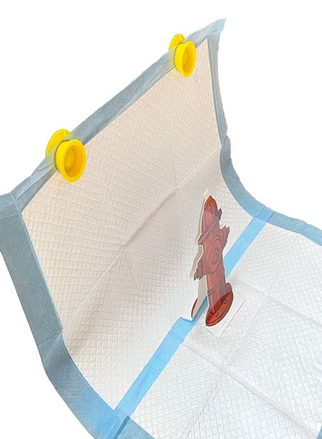 إستنك مجموعة أدوات تدريب الكلاب على استخدام فوط التبول، عبوة من 10 قطع، مصنوعة من ورق مقوى على شكل صنبور إطفاء حريق، دليل استخدام فوط حفاضات الحيوانات الأليفة، أداة مساعدة محمولة لتدريب الكلاب والجراء، 7.3 × 3.9 بوصة - Image 4