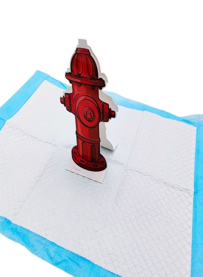 إستنك مجموعة أدوات تدريب الكلاب على استخدام فوط التبول، عبوة من 10 قطع، مصنوعة من ورق مقوى على شكل صنبور إطفاء حريق، دليل استخدام فوط حفاضات الحيوانات الأليفة، أداة مساعدة محمولة لتدريب الكلاب والجراء، 7.3 × 3.9 بوصة - Image 1