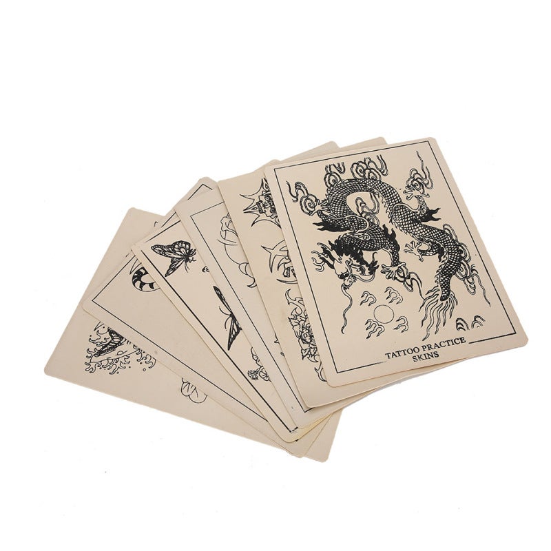6pcs Tattoo Practice Skin Rubber Tattoo Training Body Art Tool with Patterns - Image 2