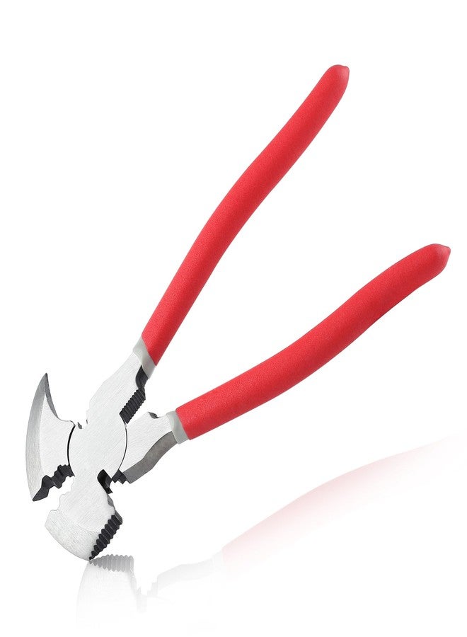 LEONTOOL 9.5 Inch Fencing Pliers - Multi-Purpose Fence Tool with Hammer Head, Wire Cutters, Wire Twisting, Nail Puller - Image 1