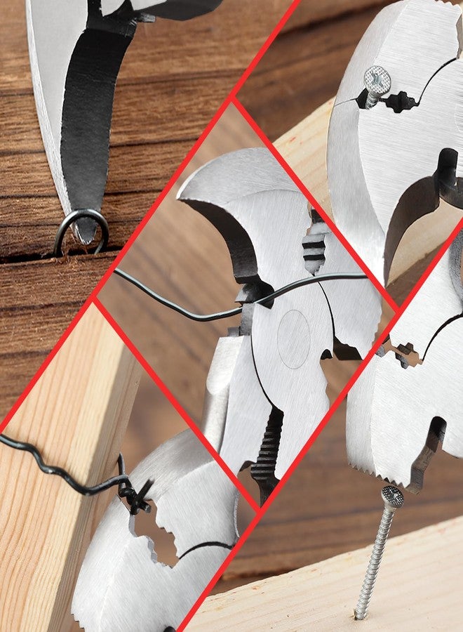 LEONTOOL 9.5 Inch Fencing Pliers - Multi-Purpose Fence Tool with Hammer Head, Wire Cutters, Wire Twisting, Nail Puller - Image 2