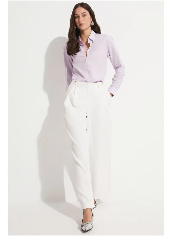 جون June Exclusive Cotton Basic Shirt Lilac