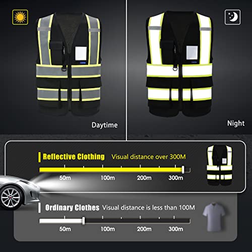 AYKRM 11 colors available black safety vest for men - Image 3