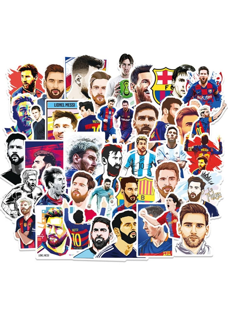 General 50-Piece Messi Cute Vinyl Waterproof Sticker 