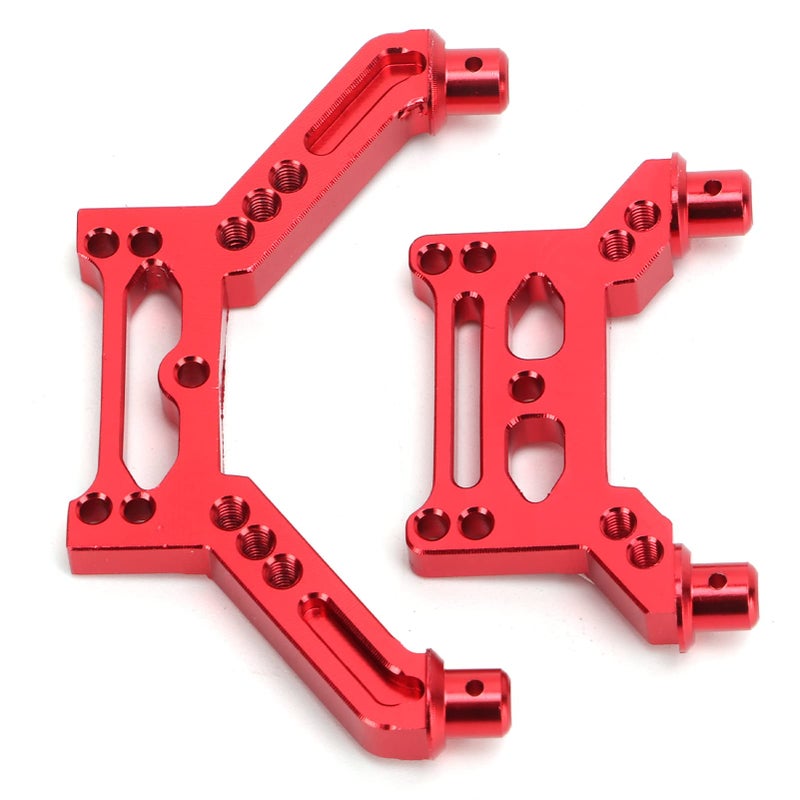 Red Aluminum Alloy Shock Mount Set For RC Car Upgrade 2PCS Easy Installation - Image 3