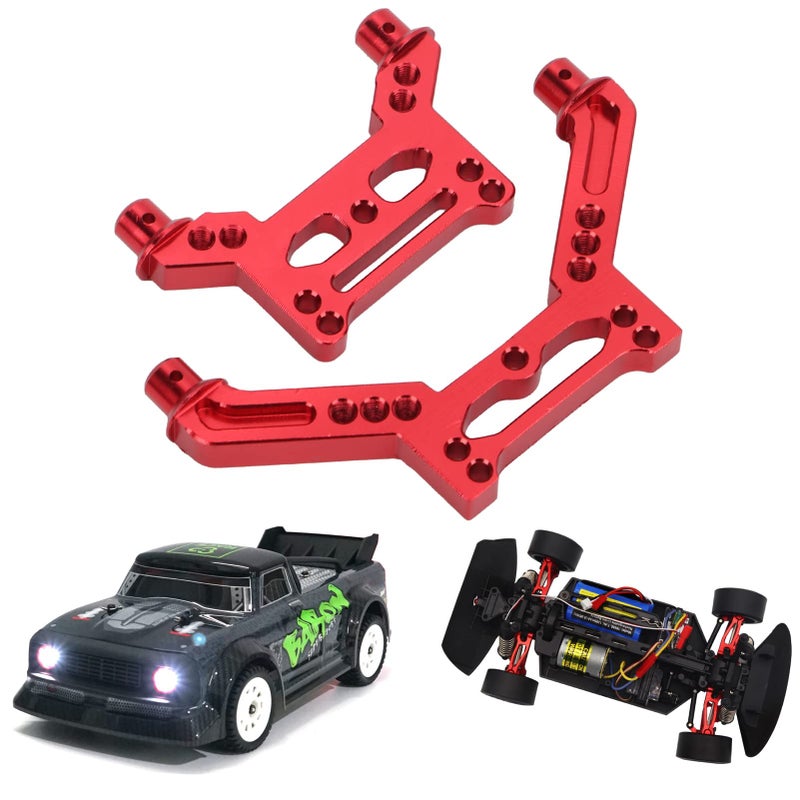 Red Aluminum Alloy Shock Mount Set For RC Car Upgrade 2PCS Easy Installation - Image 5