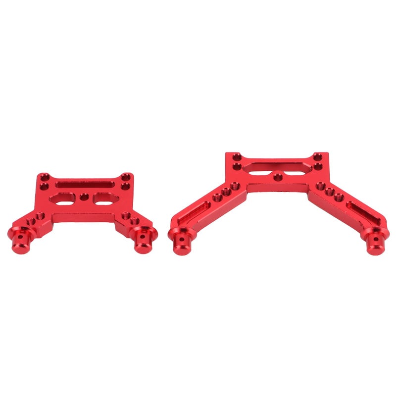 Red Aluminum Alloy Shock Mount Set For RC Car Upgrade 2PCS Easy Installation - Image 2