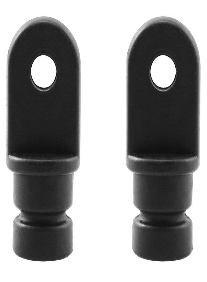 DGHAOP Bimini Top Fitting 2PCS 5/8 Inches OD Bimini Top Lightweight Black Nylon Round Inside Eye End for Marines Boats Yachts Ships, 5/8 inch Internal Eye End - Image 1