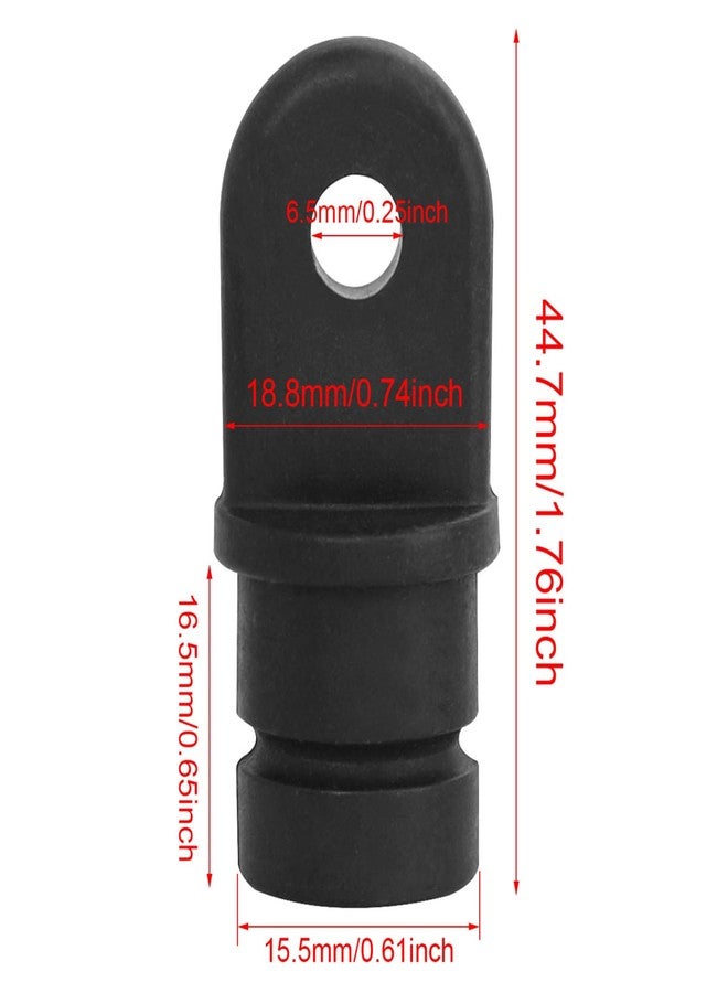 DGHAOP Bimini Top Fitting 2PCS 5/8 Inches OD Bimini Top Lightweight Black Nylon Round Inside Eye End for Marines Boats Yachts Ships, 5/8 inch Internal Eye End - Image 3