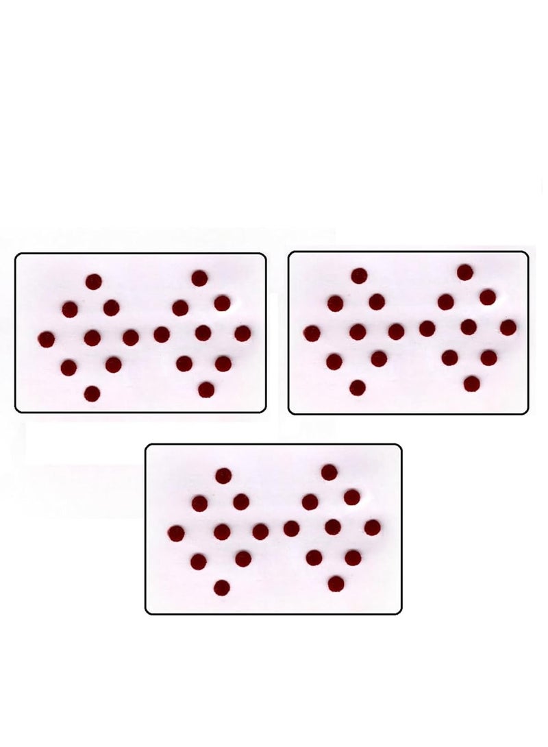 مملكة الإكسسوارات مجموعة ملصقات بيندي فاخرة من أكسسواريز كينغدوم | ملصقات بيندي قابلة لإعادة الاستخدام، لطيفة على البشرة للنساء والفتيات | ملصقات بيندي لجميع المناسبات | عبوة من 3 ملصقات - Image 1