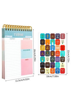 Y&D To Do List Notebook, Spiral Bound Undated Daily Planner, 52 Sheets 4.5" X 6.2" Tear off Task Planning Pad with 4 Sheet Stickers for Work Office Home School  - Image 4