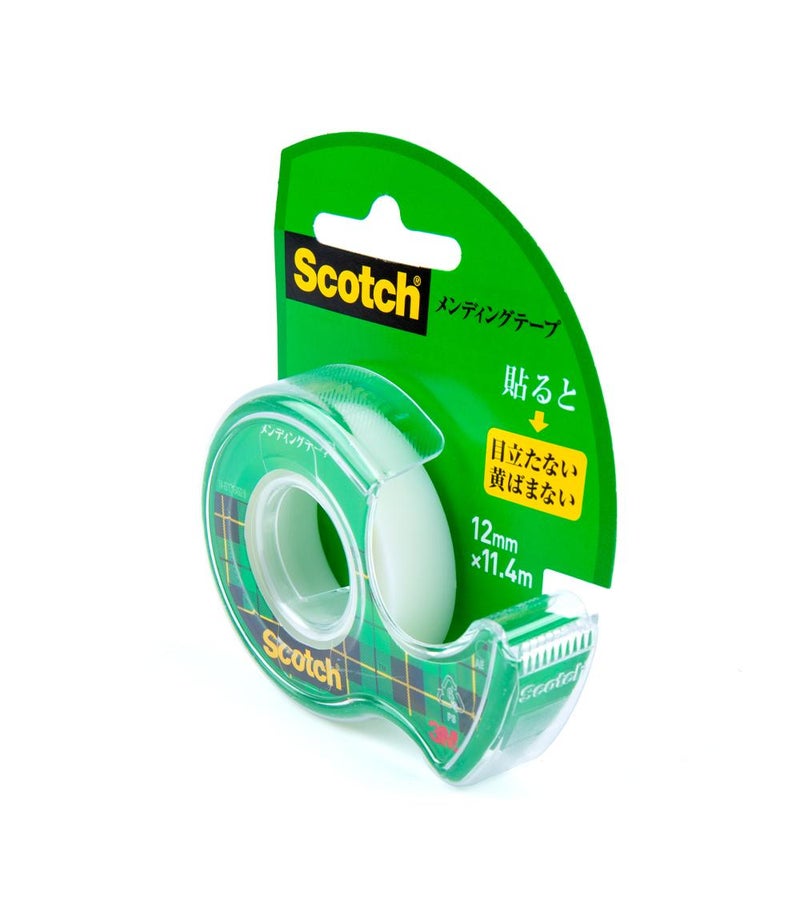 Scotch Mending Tape with Dispenser, 12 mm x 11.4 m, Transparent Repair Tape for Paper, Documents, Books & General Office Use - Image 2