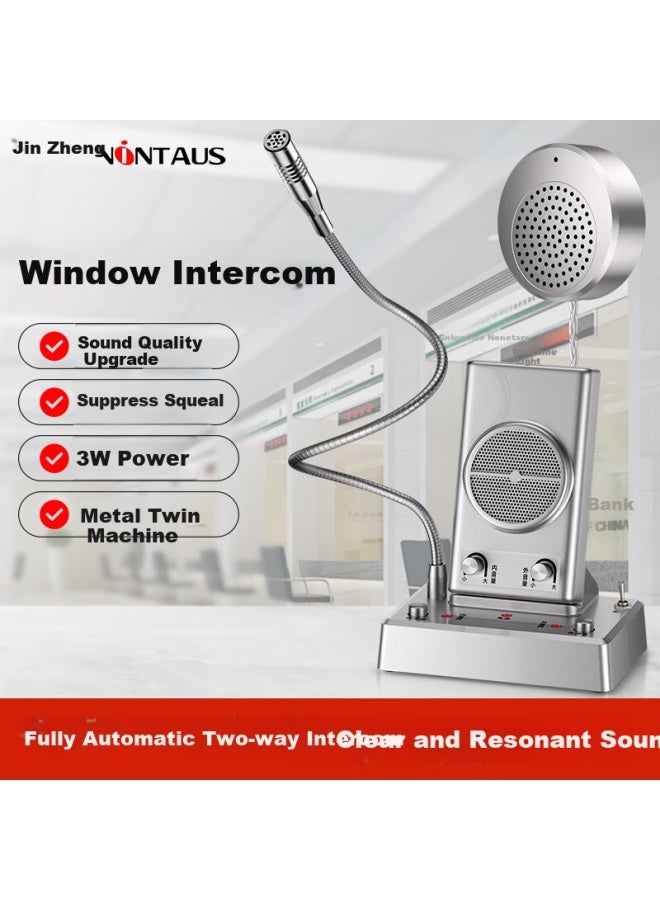 Nintaus 1308 Two-way Intercom For Windows, Hoal, Bank Counter, Station, Post Office, Restaurant, Braised Dish Stall, And Specialized Intercom With Microphone And Amplifier